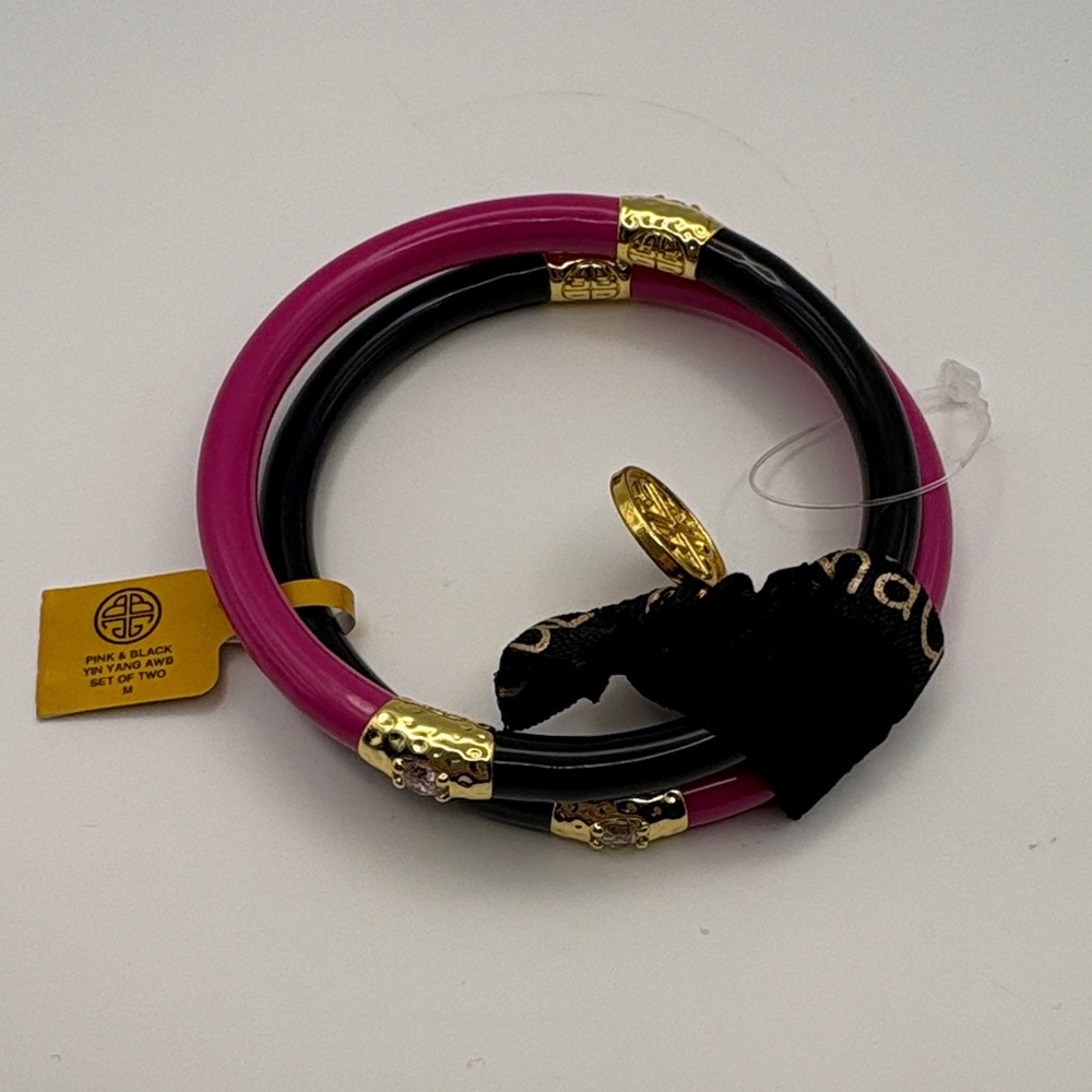 BuDhaGirl Pink and Black Bangles
